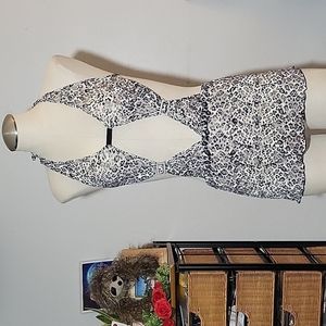 ELEGANT MOMENTS Lace Animal Print Sexy Lingerie Bling Small